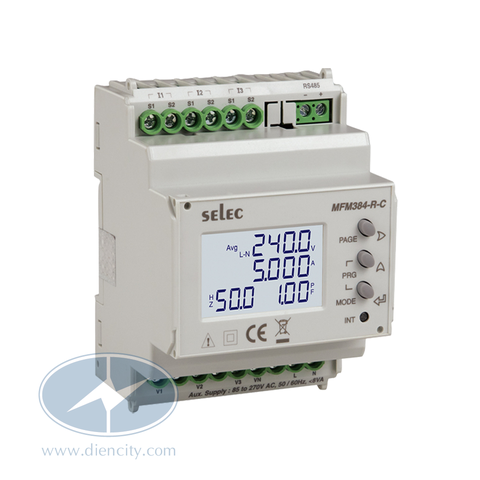 Đồng hồ đo đa chức năng Selec MFM384-R-C hiển thị LED
