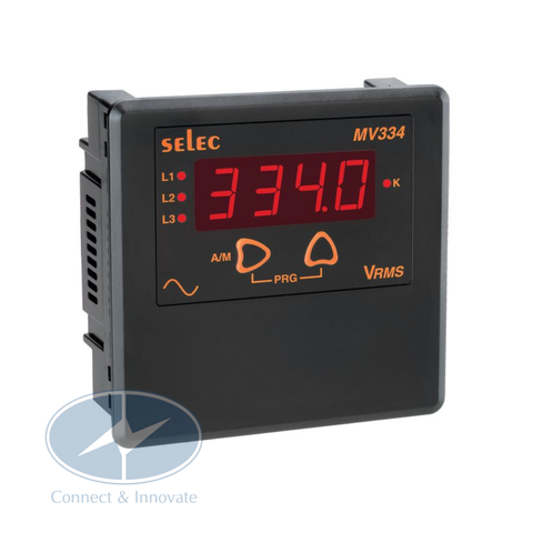 Đồng hồ đo điện áp trung và hạ thế Selec MV334 hiển thị LED