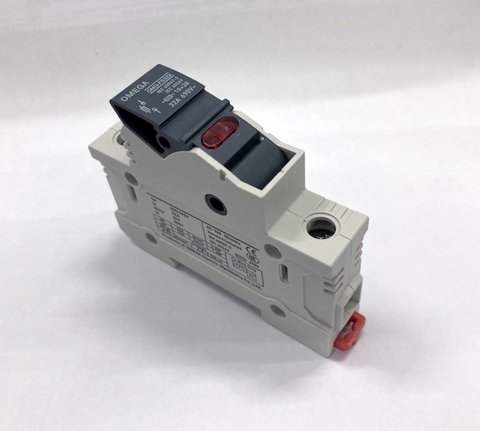 Vỏ hộp ngắt mạch cầu chì Omega, có đèn