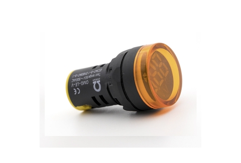 Đèn báo Omega hiển thị điện áp Ø 22mm, màu vàng đậm