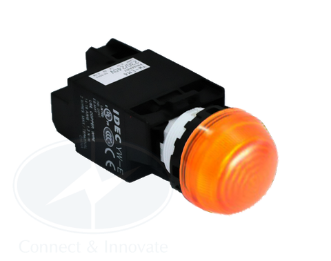 Đèn báo Idec loại vòm, có biến thế YW1P Ø 22mm, màu hổ phách