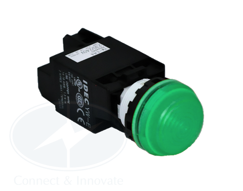 Đèn báo Idec loại vòm, có biến thế YW1P Ø 22mm, màu xanh lá