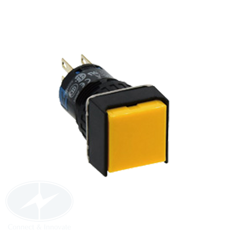 Đèn báo Idec loại vuông AL6Q Ø 16mm, 24V AC/DC, màu vàng