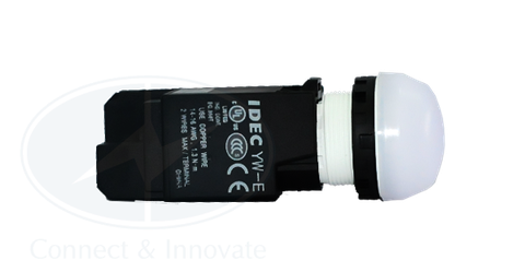 Đèn báo Idec loại vòm, có biến thế YW1P Ø 22mm, màu trắng sáng