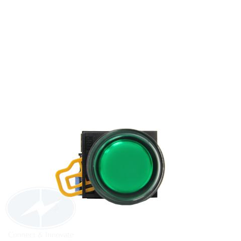Nút nhấn Idec có đèn loại phẳng YW1L Ø 22mm màu xanh lá