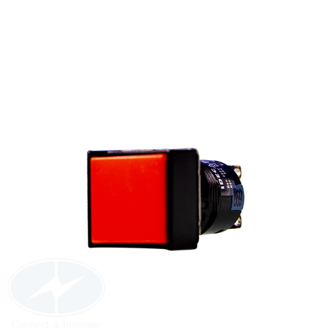 Nút nhấn Idec không đèn, loại vuông AB6Q Ø 16mm, màu đỏ