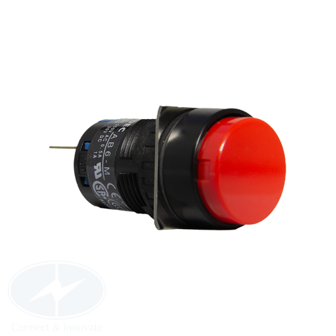 Nút nhấn Idec không đèn, loại tròn AB6M Ø 16mm, màu đỏ