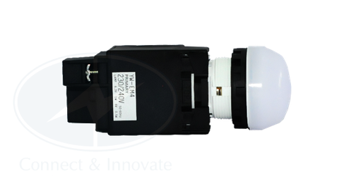 Đèn báo Idec loại vòm, có biến thế YW1P Ø 22mm, màu trắng sáng