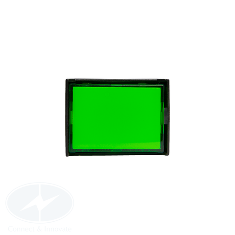 Nút nhấn Idec có đèn, hình chữ nhật, 24V DC, AL6H Ø 16mm, màu xanh lá