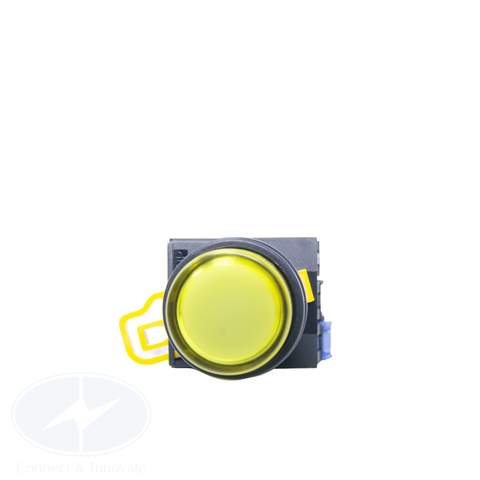 Nút nhấn Idec có đèn loại lồi  24V AC/DC YW1L-M2E10Q4Y Ø 22mm màu vàng 1NO