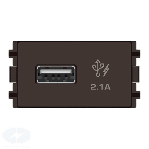 Ổ sạc USB đơn Schneider Zencelo A 2.1A, size S 8431USB