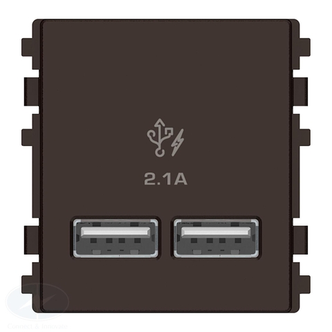 Ổ sạc USB đôi Schneider Zencelo A 2.1A, size 2S 8432USB