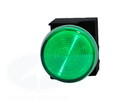 Đèn báo Idec loại phẳng YW1P Ø 22mm, màu xanh lá