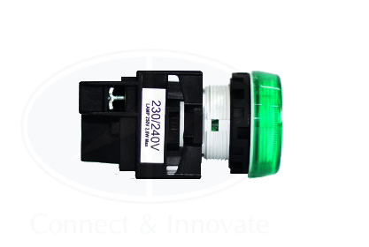 Đèn báo Idec loại phẳng YW1P-1EQ4G Ø 22mm 24V AC/DC màu xanh lá