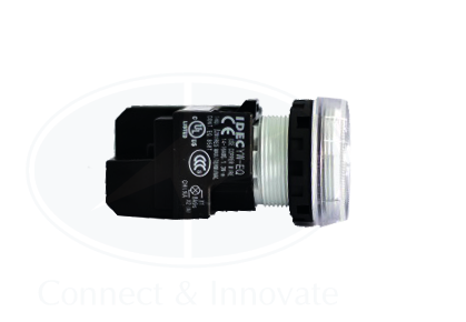 Đèn báo Idec loại phẳng YW1P-1EQ4PW Ø 22mm 24V AC/DC màu trắng sáng