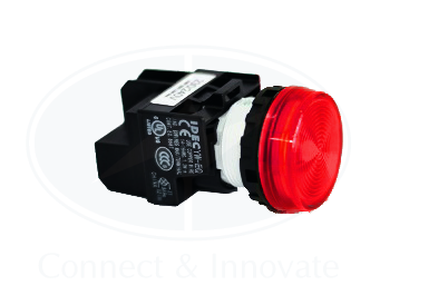 Đèn báo Idec loại phẳng YW1P Ø 22mm, màu đỏ