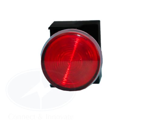 Đèn báo Idec loại phẳng 24V AC/DC YW1P-1EQ4R Ø 22mm, màu đỏ