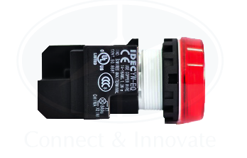 Đèn báo Idec loại phẳng YW1P Ø 22mm, màu đỏ