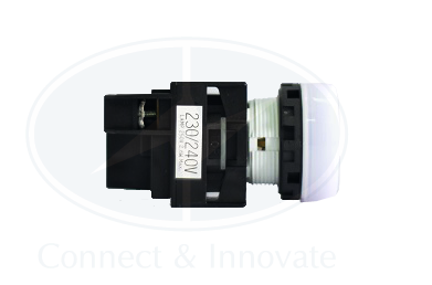 Đèn báo Idec loại phẳng YW1P Ø 22mm, màu trắng