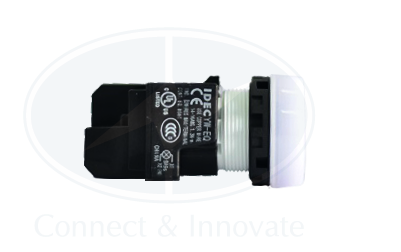 Đèn báo Idec loại phẳng YW1P-1EQHW Ø 22mm 110V AC/DC màu trắng