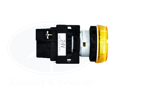 Đèn báo Idec loại phẳng YW1P-1EQHY Ø 22mm 110V AC/DC màu vàng