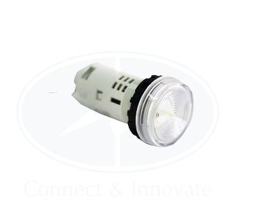 Đèn báo Idec loại phẳng, unibody YW1P Ø 22mm, màu trắng sáng