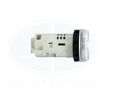 Đèn báo Idec loại phẳng YW1P-1UQ4PW Ø 22mm 24V AC/DC màu trắng sáng