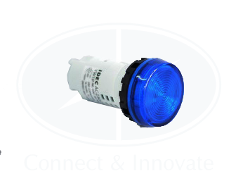 Đèn báo Idec loại phẳng, unibody YW1P Ø 22mm, màu xanh dương