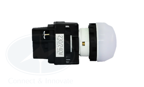 Đèn báo Idec loại vòm YW1P Ø 22mm, màu trắng sáng