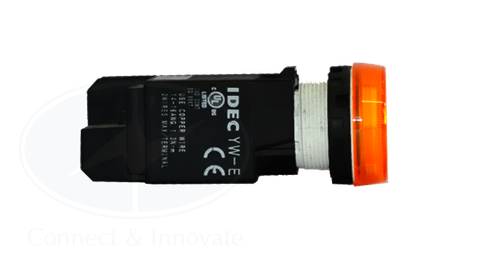 Đèn báo Idec loại phẳng, có biến thế YW1P Ø 22mm, màu hổ phách