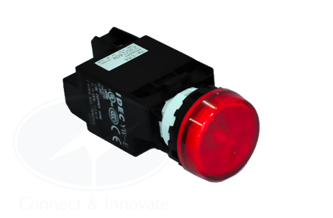 Đèn báo Idec loại phẳng, có biến thế YW1P Ø 22mm, màu đỏ