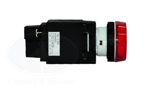 Đèn báo Idec loại phẳng, có biến thế YW1P Ø 22mm, màu đỏ