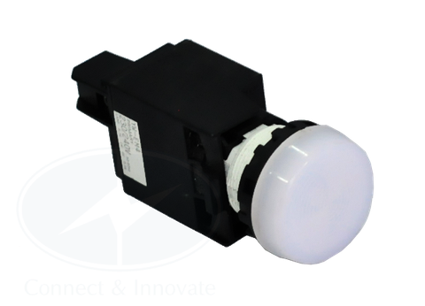 Đèn báo Idec loại phẳng, có biến thế YW1P Ø 22mm, màu trắng