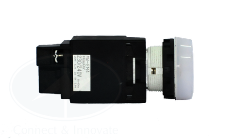 Đèn báo Idec loại phẳng, có biến thế YW1P Ø 22mm, màu trắng