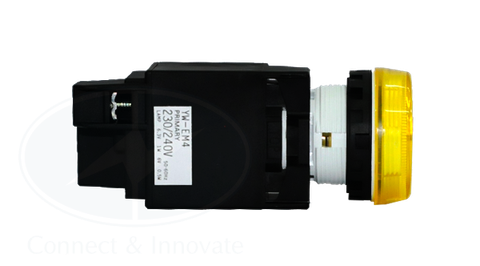 Đèn báo Idec loại phẳng, có biến thế YW1P Ø 22mm, màu vàng