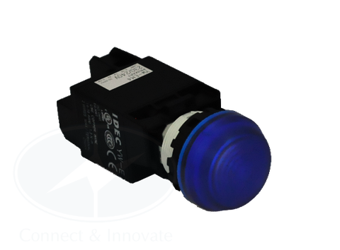 Đèn báo Idec loại vòm, có biến thế YW1P Ø 22mm, màu xanh dương