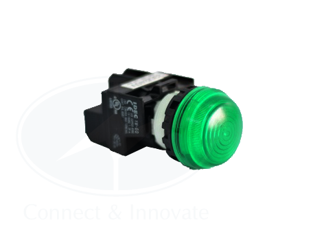 Đèn báo Idec loại vòm YW1P Ø 22mm, màu xanh lá