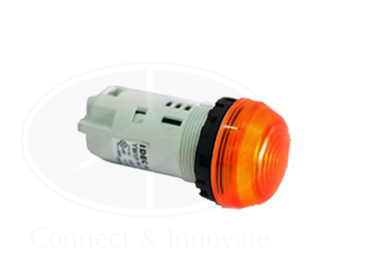 Đèn báo Idec loại vòm, unibody YW1P Ø 22mm, màu hổ phách