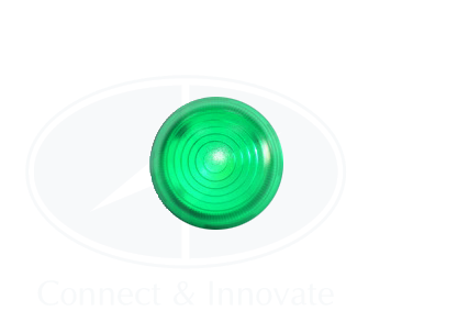 Đèn báo Idec loại vòm, unibody YW1P Ø 22mm, màu xanh lá