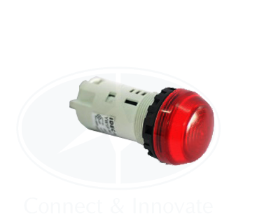 Đèn báo Idec loại vòm, unibody YW1P Ø 22mm, màu đỏ