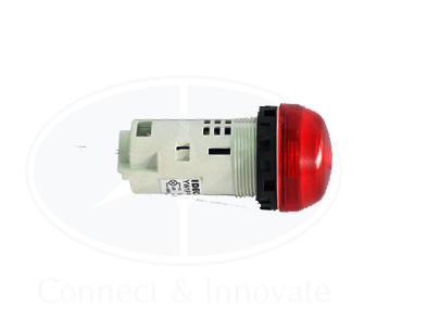 Đèn báo Idec loại vòm, unibody YW1P Ø 22mm, màu đỏ