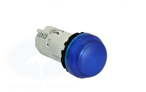 Đèn báo Idec loại vòm, unibody YW1P Ø 22mm, màu xanh dương