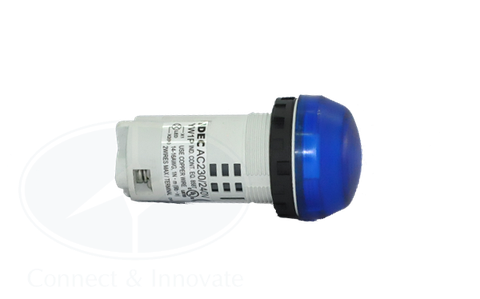 Đèn báo Idec loại vòm, unibody YW1P Ø 22mm, màu xanh dương