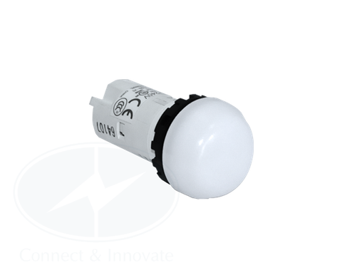 Đèn báo Idec loại vòm, unibody YW1P Ø 22mm, màu trắng