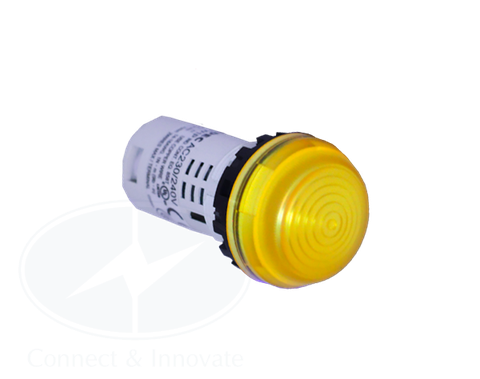 Đèn báo Idec loại vòm, unibody YW1P Ø 22mm, màu vàng