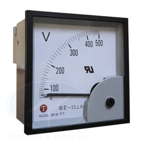 Đồng hồ đo Volt 300V - 500V Taiwan Meters dòng BE 96 x 96mm