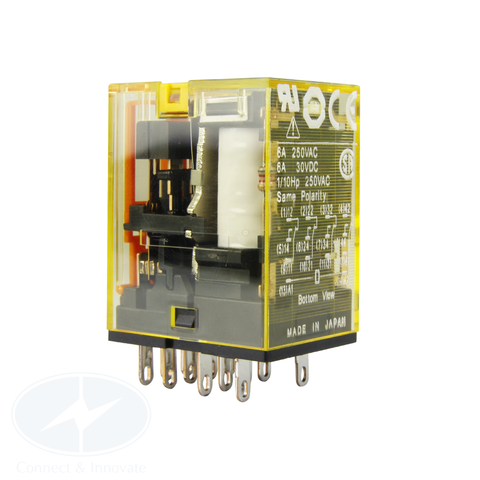 Relay Idec RU4S-A24 6A 14 chân dẹp có đèn 24VAC xuất xứ Nhật