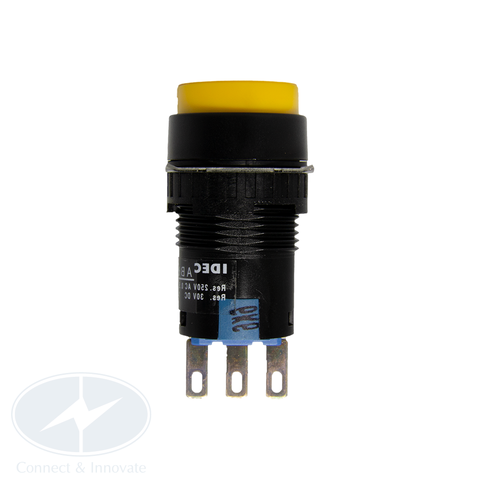 Nút nhấn Idec không đèn, loại tròn AB6M Ø 16mm, màu vàng