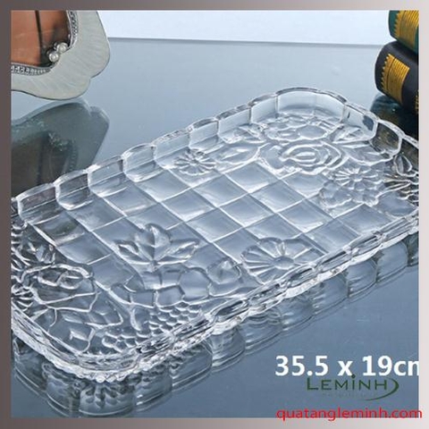 Đĩa Hoa Quả Pha Lê 1604