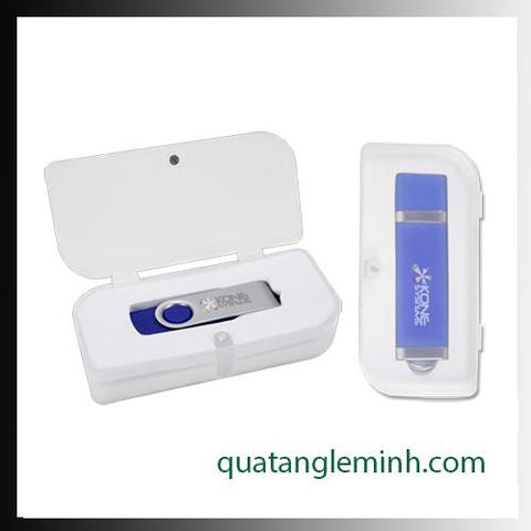 USB quà tặng - Hộp USB - Hộp nhựa trắng hình lá